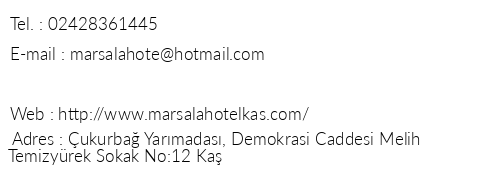 Marsala Hotel telefon numaralar, faks, e-mail, posta adresi ve iletiim bilgileri